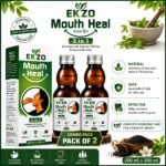 Ekzo Mouth Heal  Ayurvedic Mouthwash | Helps in oral problems, white patches & mouth opening | 15 Days & 30 Days Pack | Men & Women (Combo Pack 1+1)